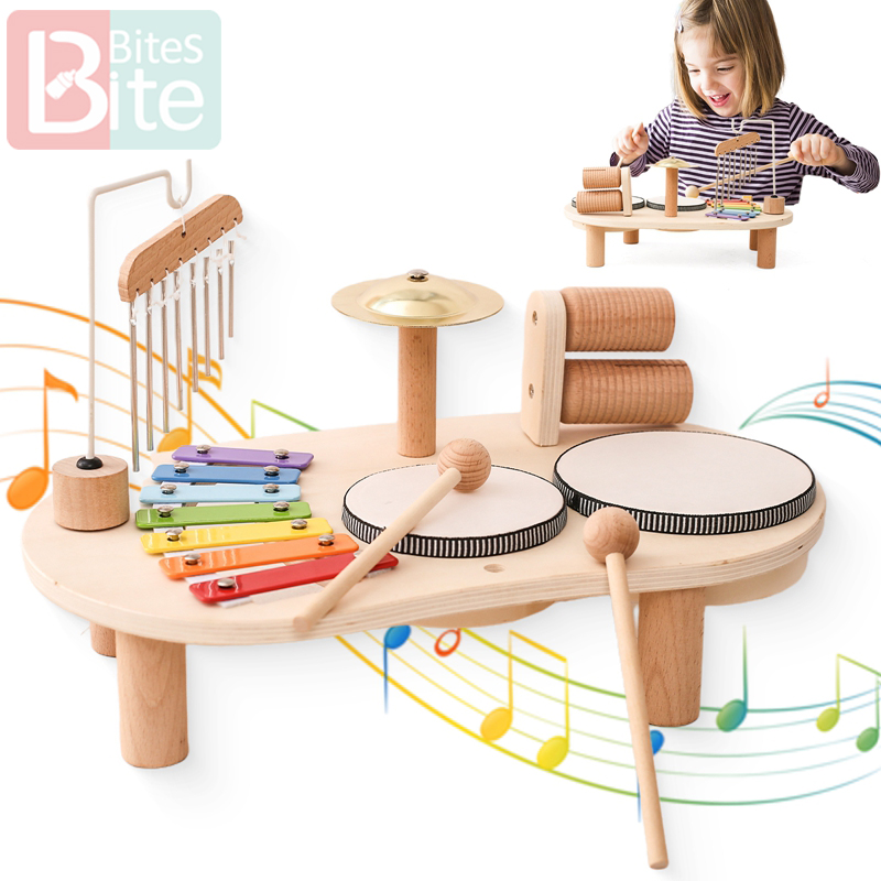 Musical Instrument Harmonium - Zabawki edukacyjne dla dzieci drewniane dzwony